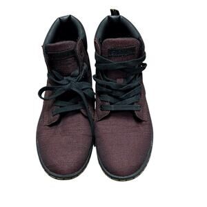 Dr. Marten Maelly Maroon Canvas Boots Size 7